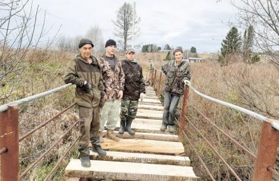 Новый мостик в селе Чудиново Маслянинского района