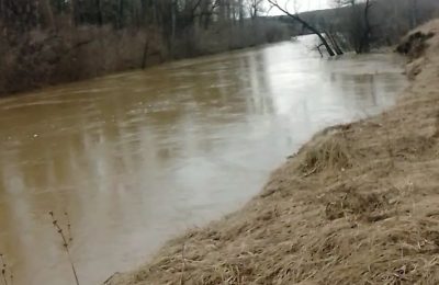 Уровень воды в реке Бердь снижается