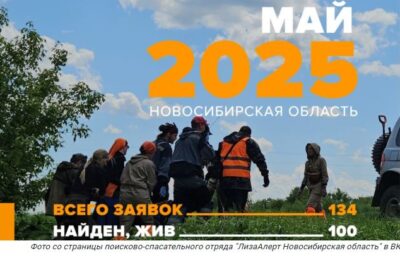 134 человека пропали в мае-2025 в Новосибирской области