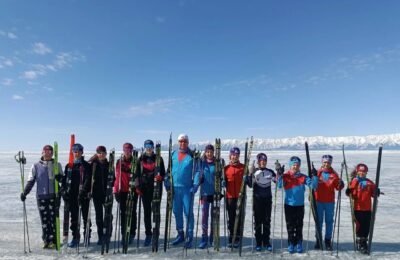 На льду Байкала — наши биатлонисты